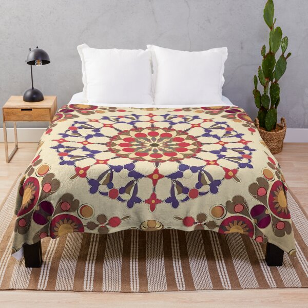 Item preview, Suzani Mandala Floral Pattern Art designed and sold by Dshoppin.
