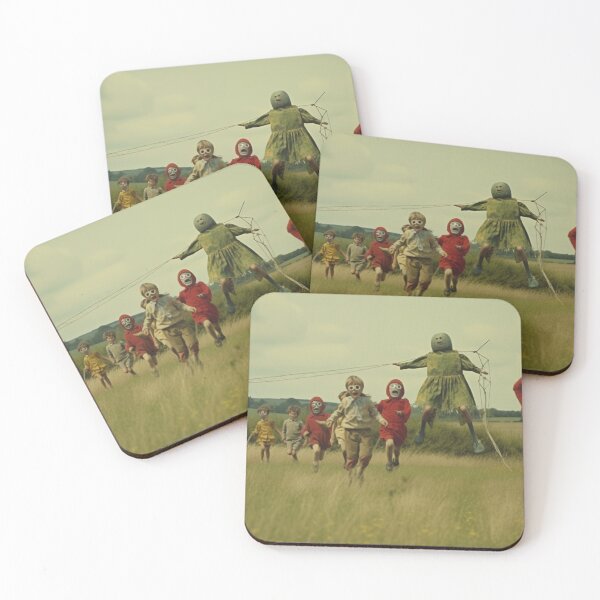 Item preview, Children in Masks Running with Giant Doll  designed and sold by landletsy.