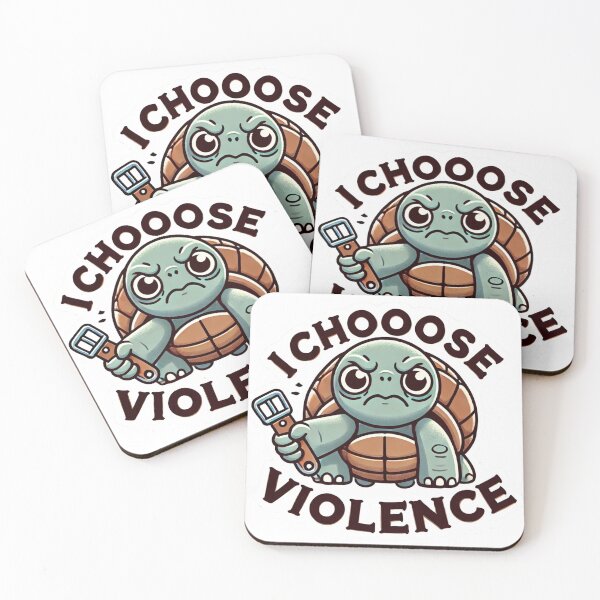 Item preview, I Choose Violence Funny turtle anger turtle  designed and sold by tutoo clothes.