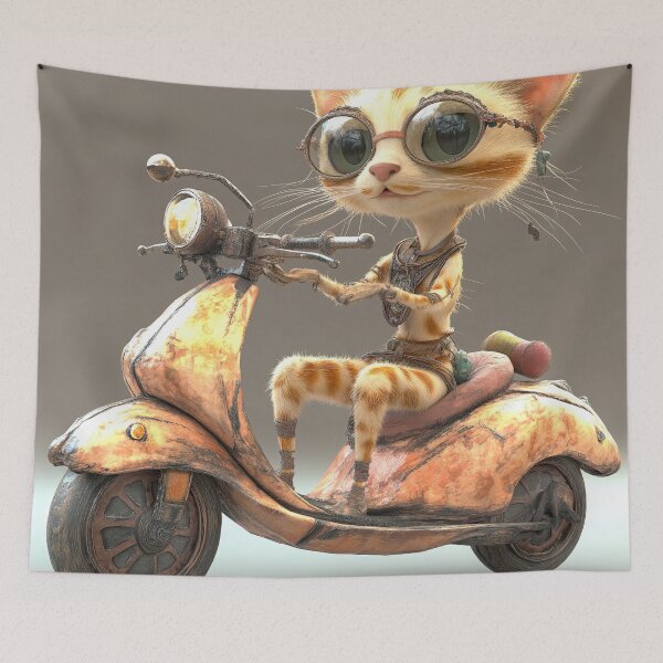 Item preview, Fashion kitty on a motorcycle. designed and sold by Osintown.