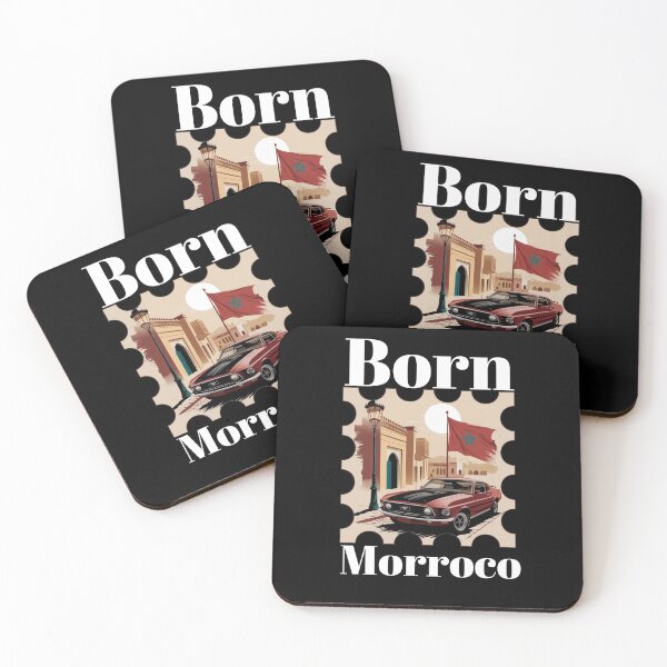 Item preview, Born in Morocco - Retro Desert Vibes T-Shirt Design designed and sold by Inspius.
