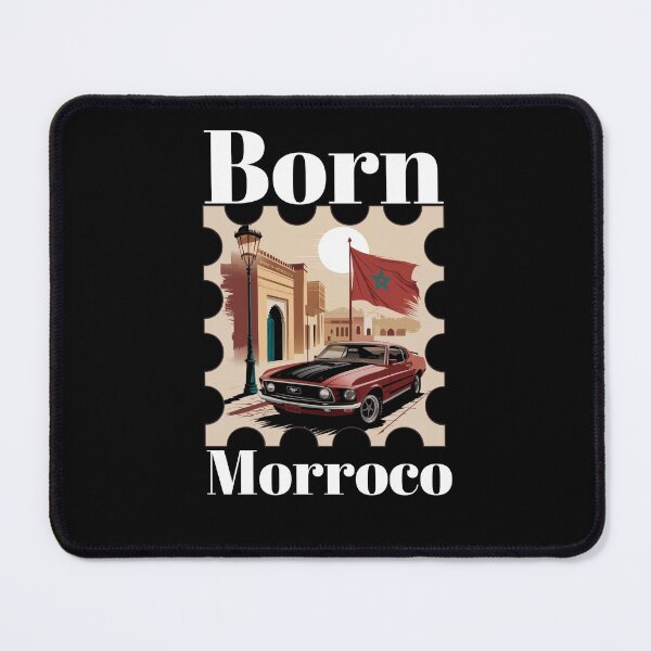 Item preview, Born in Morocco - Retro Desert Vibes T-Shirt Design designed and sold by Inspius.