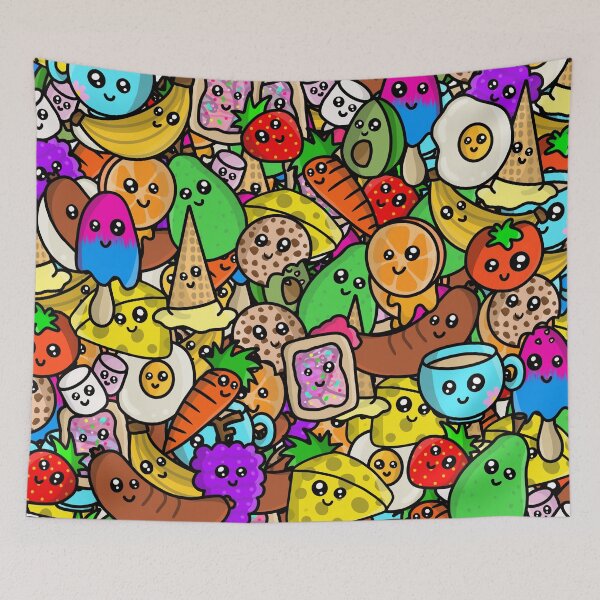 Item preview, Kawaii Foods print designed and sold by rainbowdazzle.