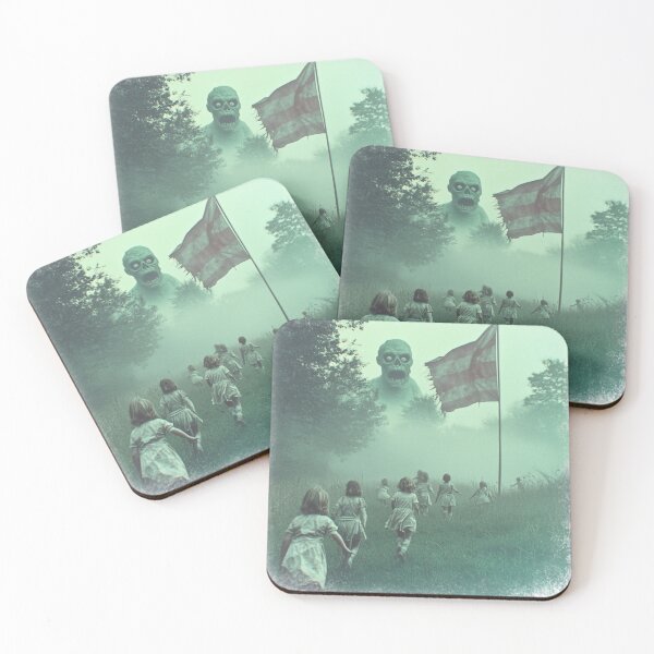 Item preview, Children Running Toward a Giant Skull Figure designed and sold by landletsy.
