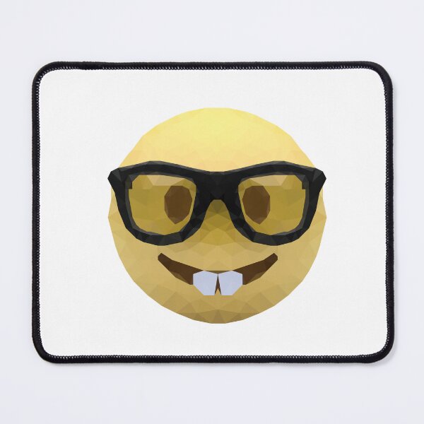 Item preview, Nerdy Emoji with Glasses - Low Poly Geeky Design designed and sold by OrangePoly.