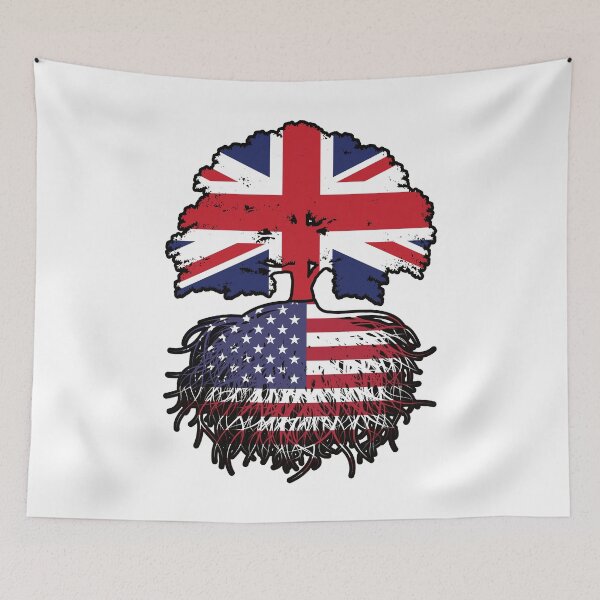 Item preview, USA American British UK Tree Roots Flag designed and sold by FlagX.