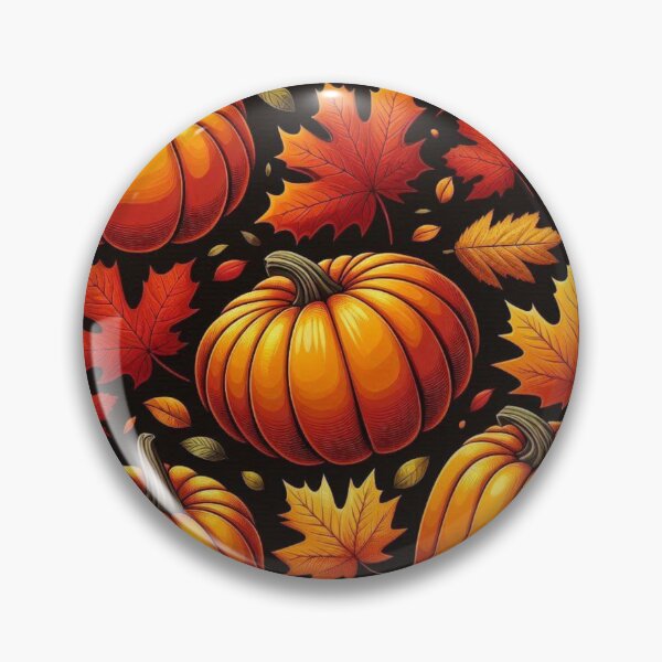 Item preview, Autumn pattern with pumpkins and colorful leaves. designed and sold by Blitzarbeiter.