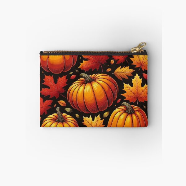 Item preview, Autumn pattern with pumpkins and colorful leaves. designed and sold by Blitzarbeiter.