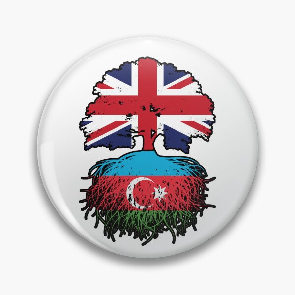 Item preview, Azerbaijan Azerbaijani British UK Tree Roots Flag designed and sold by FlagX.