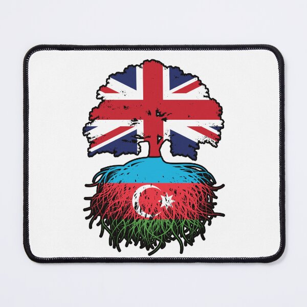 Item preview, Azerbaijan Azerbaijani British UK Tree Roots Flag designed and sold by FlagX.