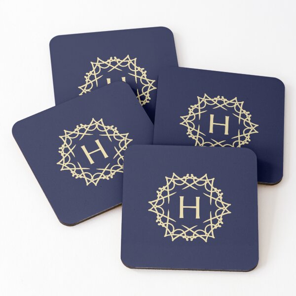 Item preview, Gold Ornamental Letter H Badge designed and sold by rasagamastore.