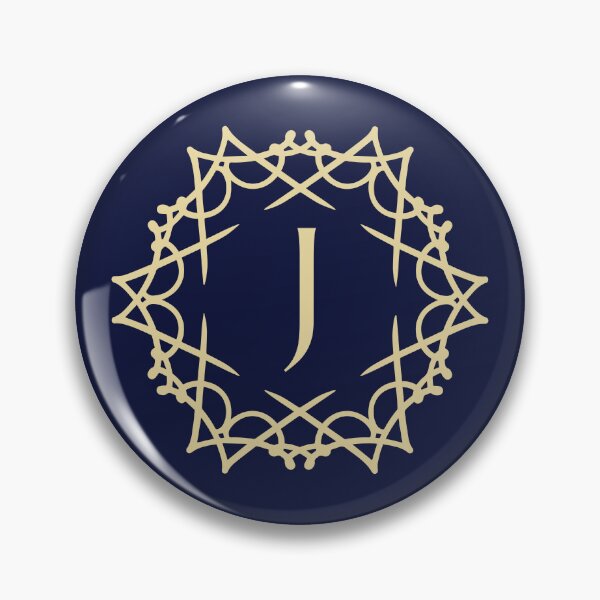 Item preview, Gold Ornamental Letter J Badge designed and sold by rasagamastore.