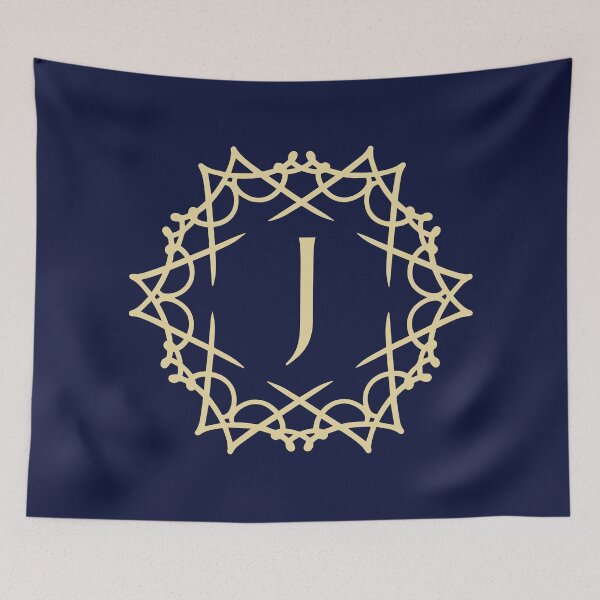 Item preview, Gold Ornamental Letter J Badge designed and sold by rasagamastore.
