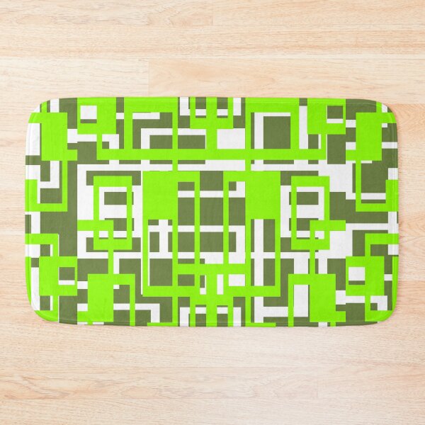 Item preview, Geometric Shapes Pattern Lime-Green White Cut Out designed and sold by taiche.