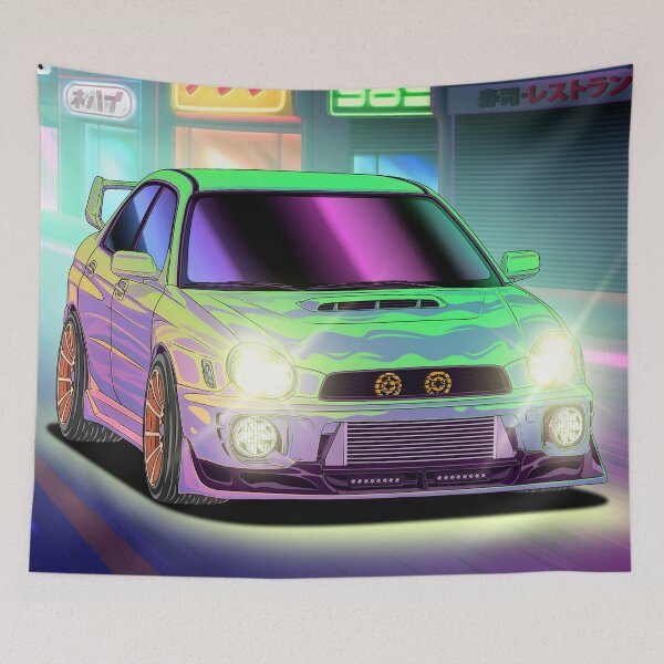 Item preview, JDM Subie Impreza WRX Bug Eyes Neon Night designed and sold by JDM Guyvit.