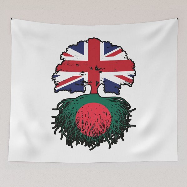 Item preview, Bangladesh Bangladeshi British UK Tree Roots Flag designed and sold by FlagX.