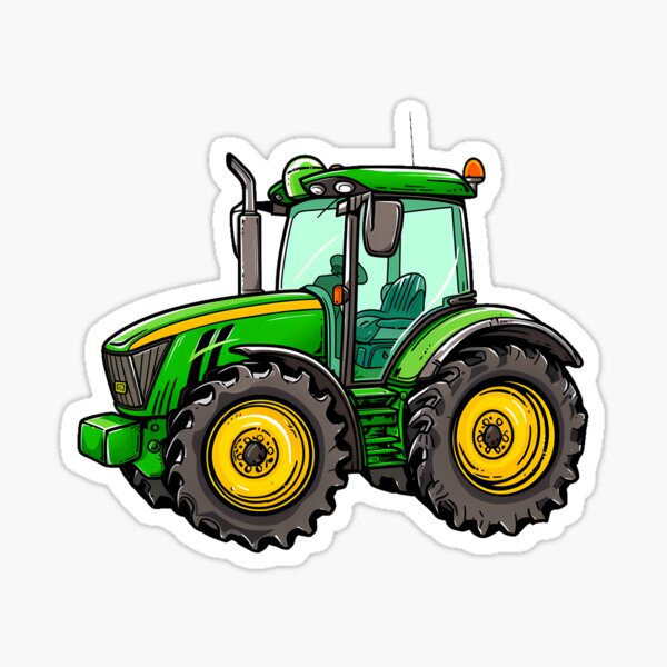 Item preview, Tractor verde de dibujos animados designed and sold by Giggl'n Gopher.