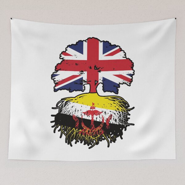 Item preview, Brunei Bruneian British UK Tree Roots Flag designed and sold by FlagX.