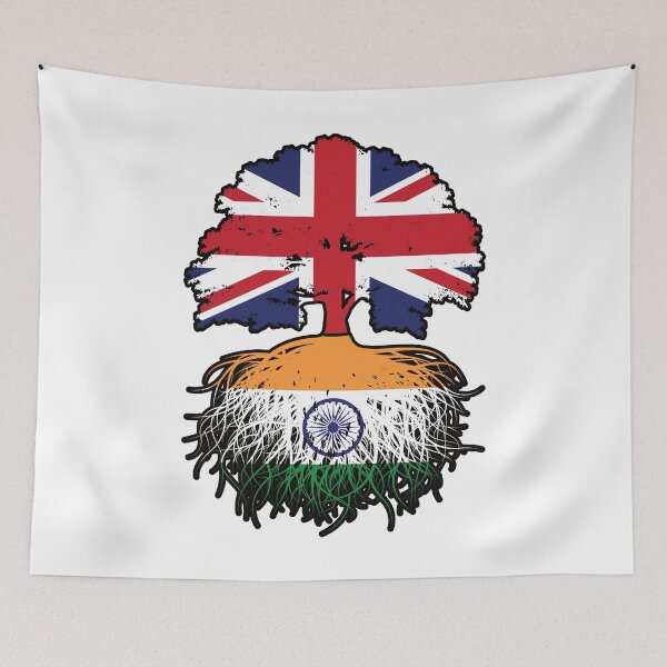 Item preview, India Indian British UK Tree Roots Flag designed and sold by FlagX.