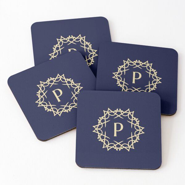 Item preview, Gold Ornamental Letter P Badge designed and sold by rasagamastore.