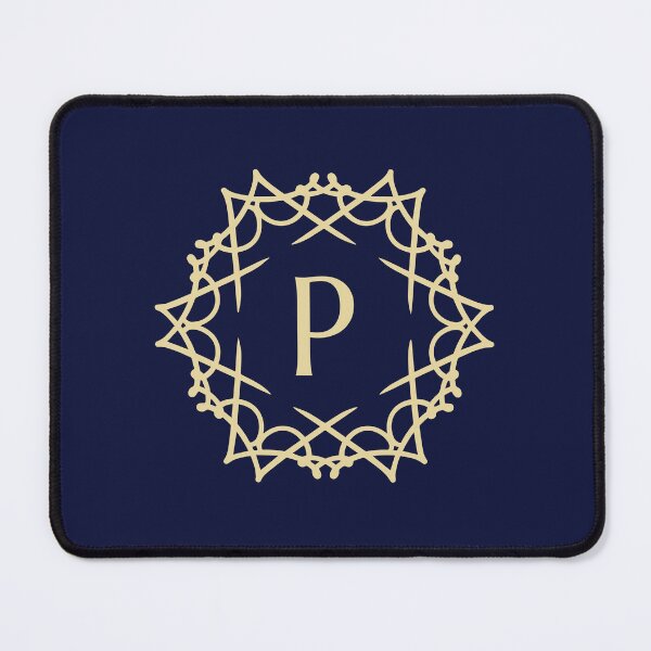 Item preview, Gold Ornamental Letter P Badge designed and sold by rasagamastore.