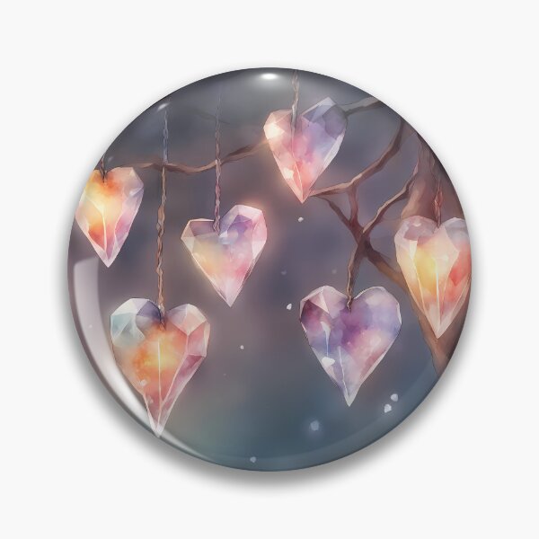 Item preview, Pink Glowing Crystal Hearts designed and sold by CalmnessbyChoice.