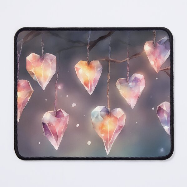 Item preview, Pink Glowing Crystal Hearts designed and sold by CalmnessbyChoice.