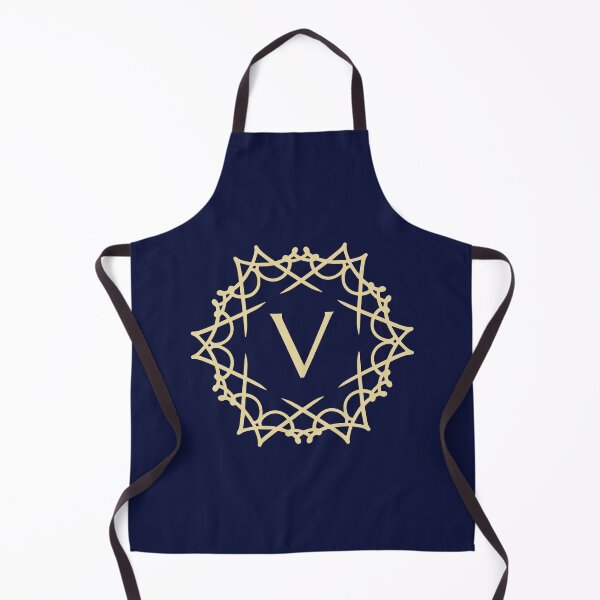Item preview, Gold Ornamental Letter V Badge designed and sold by rasagamastore.