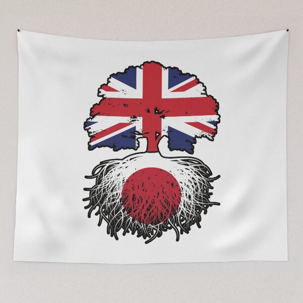 Item preview, Japan Japanese British UK Tree Roots Flag designed and sold by FlagX.