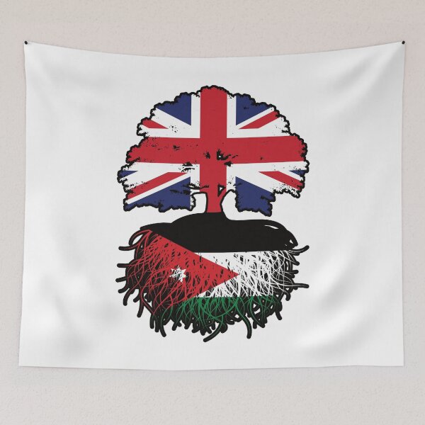 Item preview, Jordan Jordanian British UK Tree Roots Flag designed and sold by FlagX.