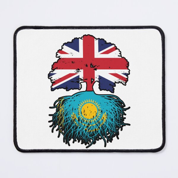 Item preview, Kazakhstan Kazakh British UK Tree Roots Flag designed and sold by FlagX.