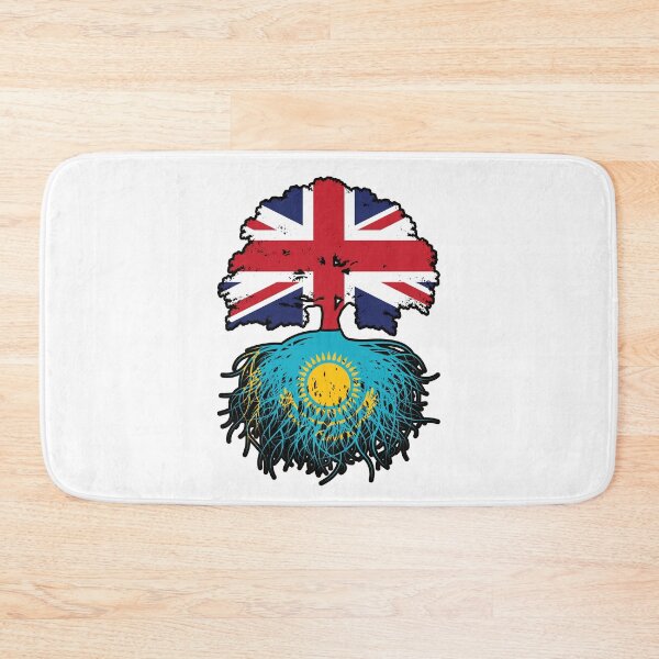 Item preview, Kazakhstan Kazakh British UK Tree Roots Flag designed and sold by FlagX.