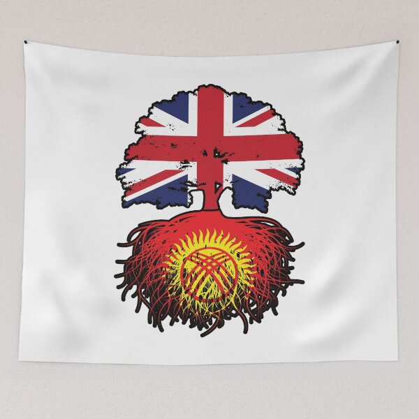 Item preview, Kyrgyzstan Kirghiz British UK Tree Roots Flag designed and sold by FlagX.
