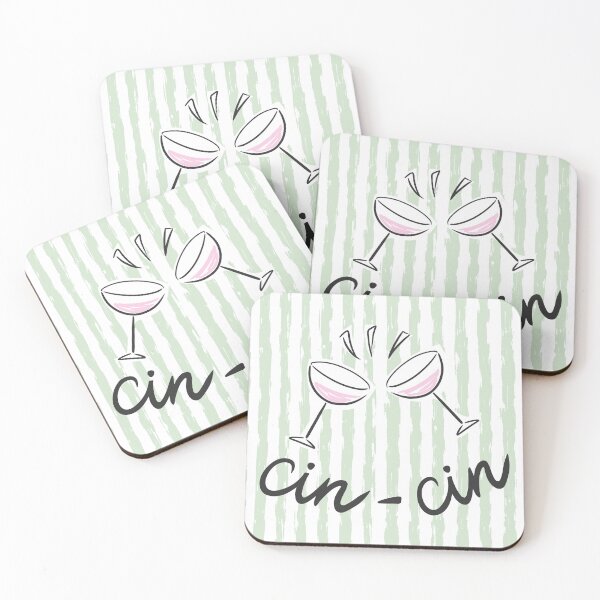 Item preview, Cin-Cin typography - pink and green designed and sold by vivdesign.