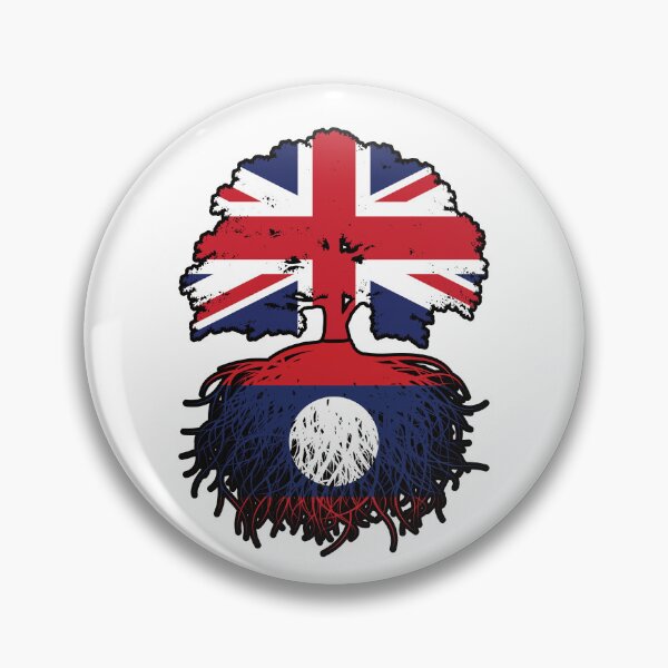 Item preview, Laos Laotian British UK Tree Roots Flag designed and sold by FlagX.