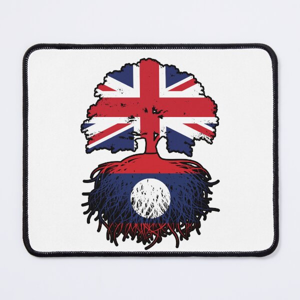 Item preview, Laos Laotian British UK Tree Roots Flag designed and sold by FlagX.