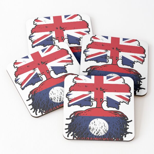Item preview, Laos Laotian British UK Tree Roots Flag designed and sold by FlagX.