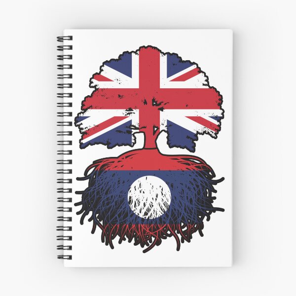 Item preview, Laos Laotian British UK Tree Roots Flag designed and sold by FlagX.