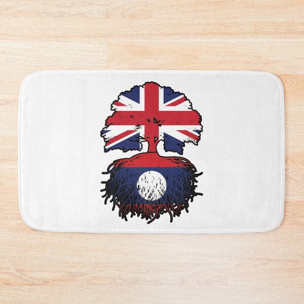 Item preview, Laos Laotian British UK Tree Roots Flag designed and sold by FlagX.