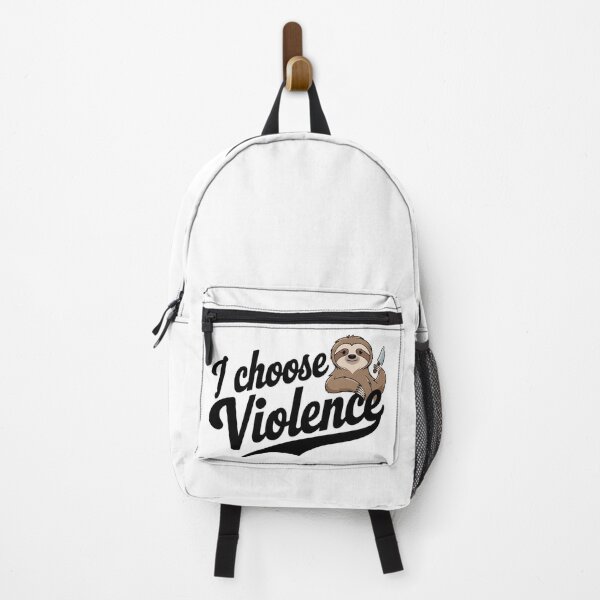 Item preview, I Choose Violence Funny humor sloths with knife designed and sold by tutoo clothes.
