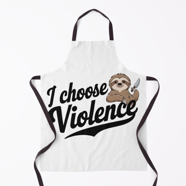 Item preview, I Choose Violence Funny humor sloths with knife designed and sold by tutoo clothes.