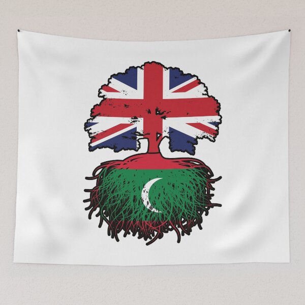 Item preview, Maldives Maldivian British UK Tree Roots Flag designed and sold by FlagX.