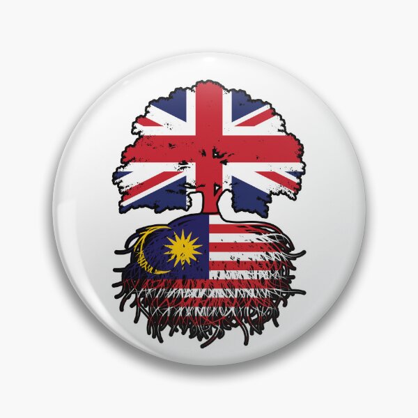 Item preview, Malaysia Malaysian British UK Tree Roots Flag designed and sold by FlagX.