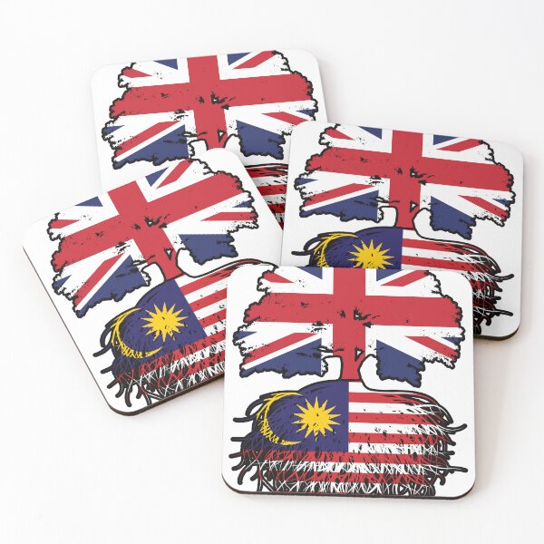 Item preview, Malaysia Malaysian British UK Tree Roots Flag designed and sold by FlagX.