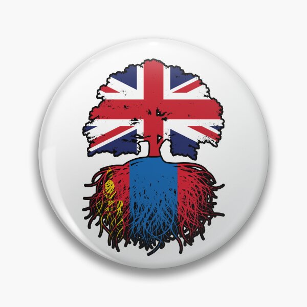 Item preview, Mongolia Mongolian British UK Tree Roots Flag designed and sold by FlagX.