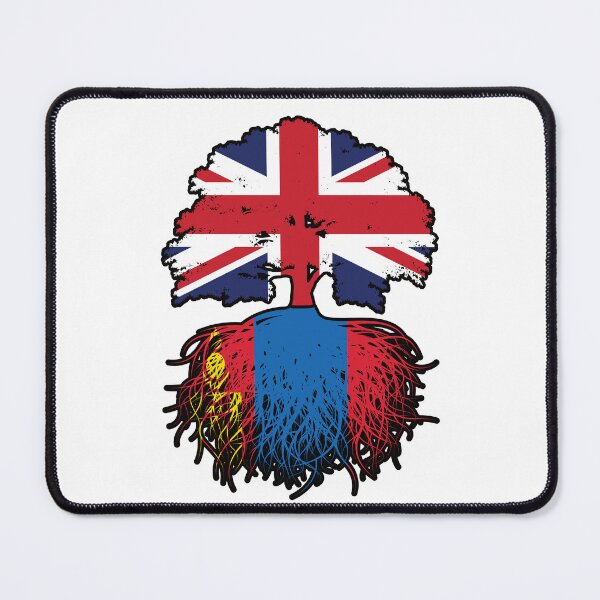 Item preview, Mongolia Mongolian British UK Tree Roots Flag designed and sold by FlagX.