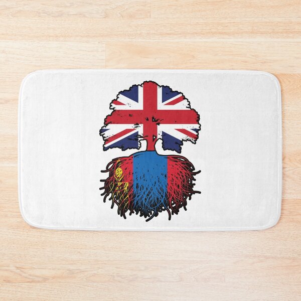 Item preview, Mongolia Mongolian British UK Tree Roots Flag designed and sold by FlagX.