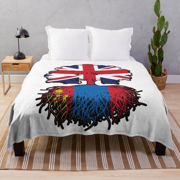 Item preview, Mongolia Mongolian British UK Tree Roots Flag designed and sold by FlagX.