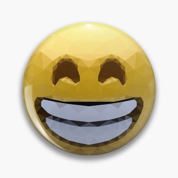 Item preview, Beaming Smile Emoji in Low Poly Style - Geometric Happy Face Design designed and sold by OrangePoly.