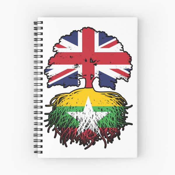 Item preview, Myanmar Burmese British UK Tree Roots Flag designed and sold by FlagX.